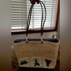 Quacker Factory | seaside, sequin, straw, shoulder bag.